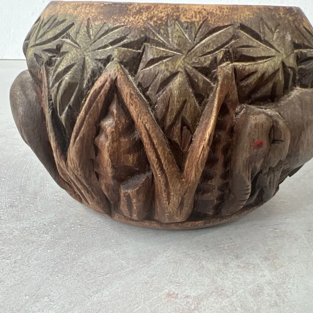 MCM Elephant‎ And Palm Tree decorative bowl